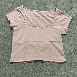 pink bow tee